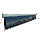 120'' 16:9 motorized worked by IR remote control projection screen 12v trigger electrical wall hanging projector screen