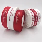 Manufactur custom printed satin ribbon with logo, Brand Name printed ribbon