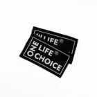 straight cut labels customized garment damask woven labels
