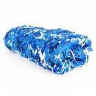 Hot sale military waterproof blue ocean camouflage net bulk roll camo netting for sunshade decoration