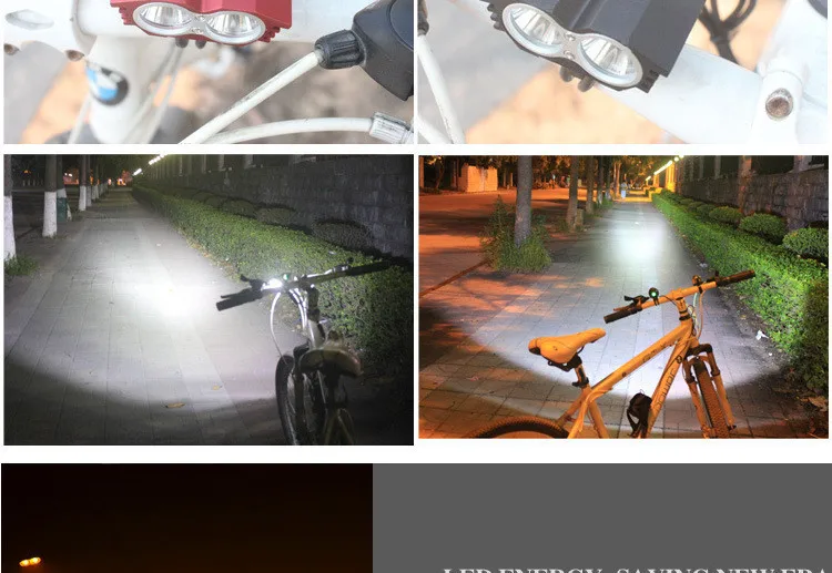 Bicycle lighting L2 lamp headlight dual core T6 bicycle riding bright light lamp headlights owls
