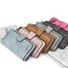 Hot selling korean fashion nubuck leather tri fold baellerry wallet for women