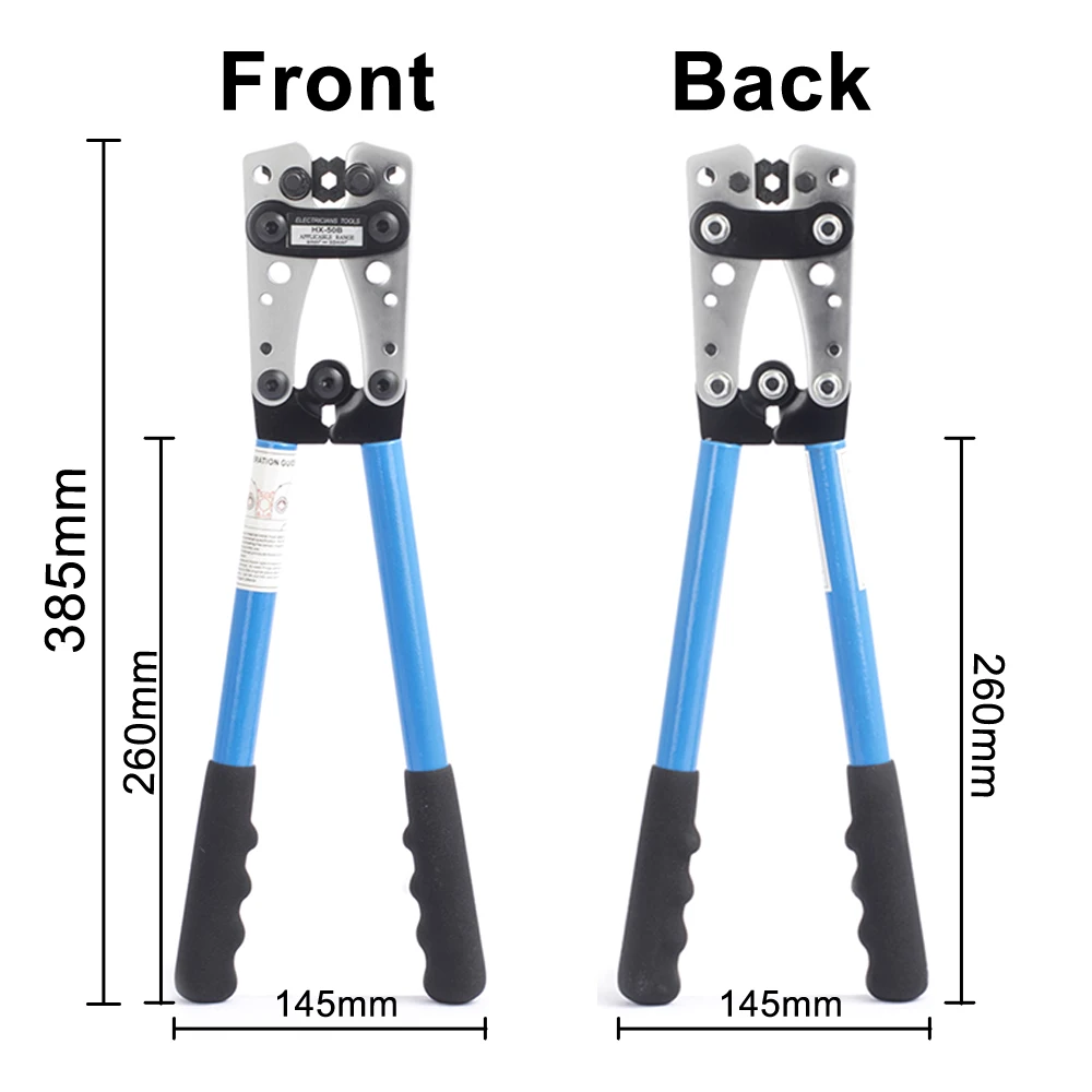 Thiết Bị Đầu Cuối Không Cách Điện Công Cụ Uốn Tóc HX-50B Quay Chết Dây Crimper