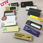 Custom Sublimation Round Blank Magnetic Reusable Safety Pin PVC Plastic Name Badge With Window