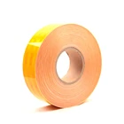 S532A Orange Honeycomb reflective tape Waterproof self-adhesive trailer reflector safety tape
