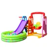 Kindergarten Children indoor combination plastic slide and swing set with 500 Pcs ball indoor playground equipment for kids