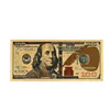 America 100 Dollar Paper Money 24K Gold Plated Banknote For Gift