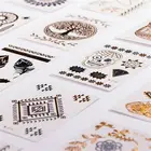 Body Art Semi Permanent Silver Metallic Tattoo Sticker