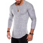 ATHERMEET OEM custom cotton fitness slim fit gym blank long sleeve t shirt