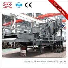 China Small Portable Rock Tire Mobile Crushing Plant