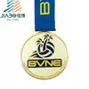 new custom united nations volleyball gold medal with ribbon