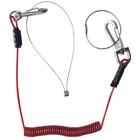 Heavy Duty Spring Steel Safety Tool Lanyards With Strip Hooks