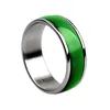 Stainless Ring Changing Color Mood Rings Feeling / Emotion Temperature Ring Wide 6mm Smart Jewelry