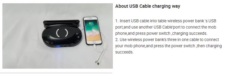 Qi Wireless Charger Universal Advertising And Mobile Phone Power Bank Charging Station For iPhone - ANKUX.COM