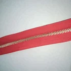 5# shining golden teeth aluminium zipper long chain