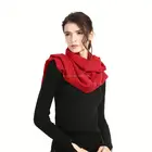 2018 manufacturers knit winter scarf viscose shawl red soft wool cashmere scarf