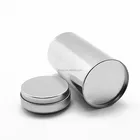 Empty round metal tin can & Tea tin can with airtight lid