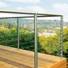 Modern Stainless Steel Cable Balustrade Wire Steel Railing Designs for Balcony