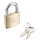 Key Padlock 40mm 40mm Steel Shackle Safety Brass Padlock With Master Key