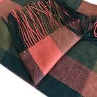 Acrylic Scarf Winter Winter Oversize Check Ladies Scarf Shawl With Tassel