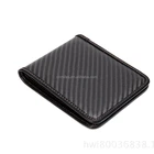 rfid blocking carbon fiber genuine leather men wallet.