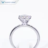 Tianyu Customized 14K/18k solid Gold jewellery 6 claw prongs Moissanites Diamond Engagement Wedding Ring