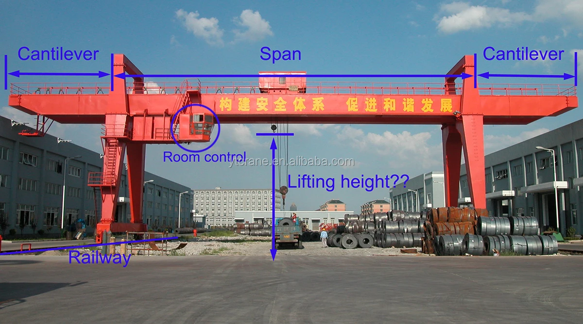 25 30 35 ton heavy duty container double beam gantry crane price