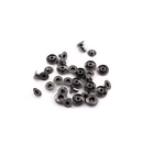 Trade assurance Custom 6mm Black Rubber Metal Snap Buttons For Men Garments