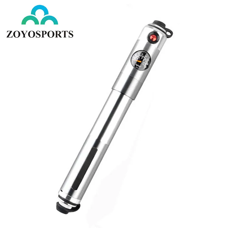 hand bike pump with gauge