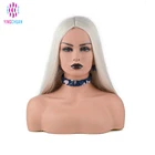 Hair mannequin head realistic face african american mannequin head with shoulders