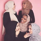 Factory Wholesale Solid Color Women Tr Cotton readymade crinkle scarf hijabs,hijab crinkle