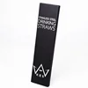 Silver hot stamping black cardboard paper stainless steel drinking straw packaging box