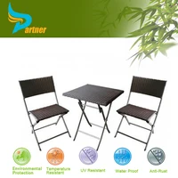 Rattan Bistro Folding Patio Garden Dining