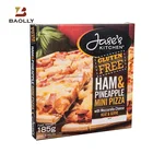 Wholesale custom square black eco-friendly food grade folding cardboard paper pizza box
