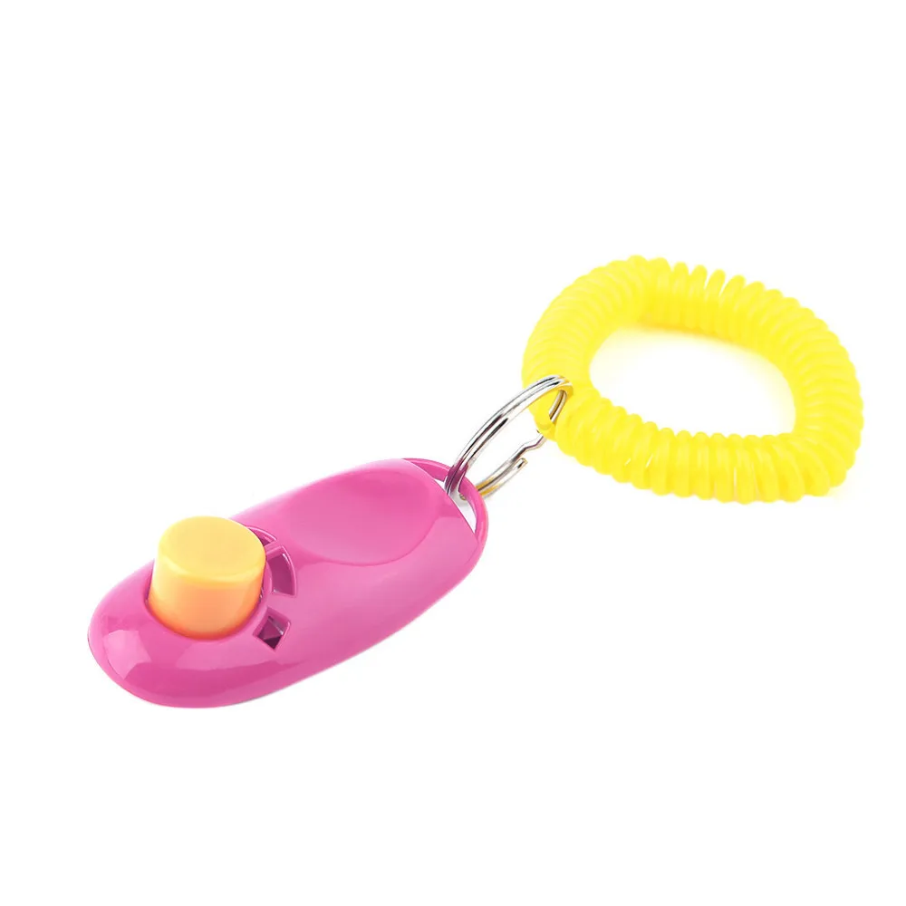 Pet Click Clicker Training Trainer Aid Wrist Pets Dog Supplies Dog Trainnings Dog traning tools Plastic Products free shipping