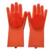 Durable Heat and Slip Resistant Long Silicone Scrubbing Brush cleaning Gloves