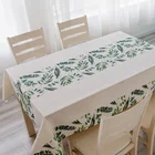 Teal simple design polyester linen party table cloth rectangular