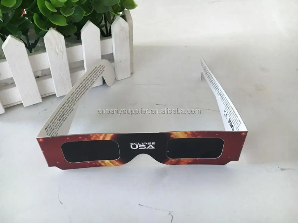 high quality 3d glasses promotional oem solar eclipse glasses