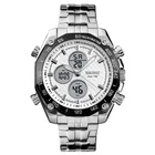 Multiple time zone fashion shakeproof wrist mens chain watches