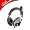 VCOM wired colorful functional free sample rohs headband PC headphone with mic factory price