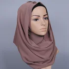 2019 High quality fashion solid color hijab scarf women plain chiffon scarf