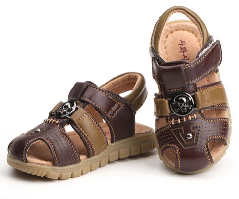 Hot !!! Summer Children Sport Sandals Shoes Boys genuine Leather Sandals Outdoor Casual Kids Sandals for Boys Child Beach Shoes