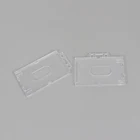 Hard Plastic Transparent Horizontal Clear id Badge card holder cover
