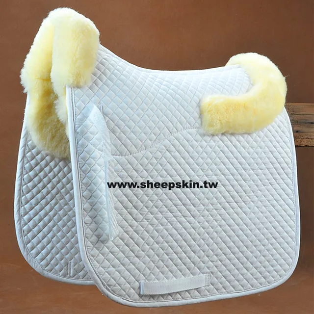 Show dressage lambskin horse saddle pad