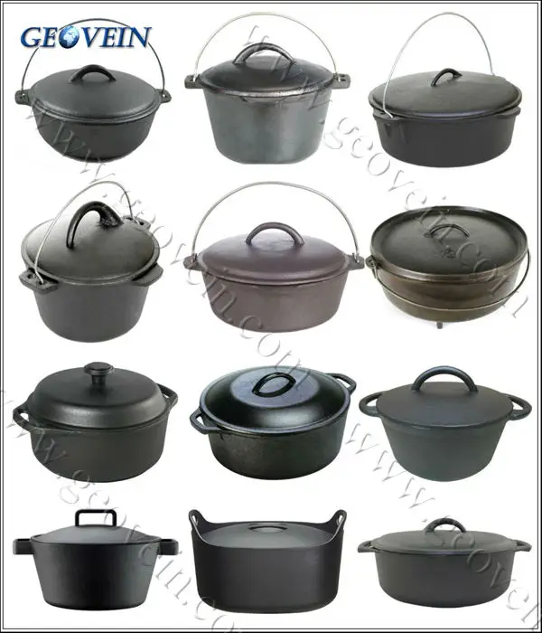 Hot sale pre-seasoned cast iron camp oven for outdoor