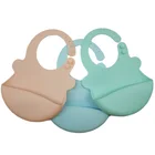 soft safty disposable silicone baby bibs foldable wateproof silicon bib