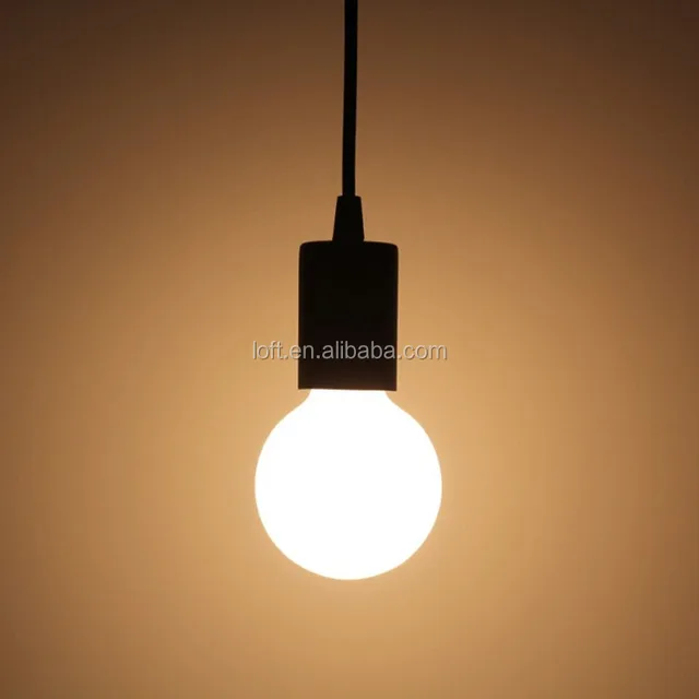 vintage simple style matte black lamp-base droplight for