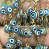 XULIN Blue White Color Turkey Evil Eye Metal Wire Rosary Beads Chain
