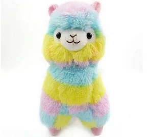rainbow alpaca soft plush animal baby toy/stuffed plush gift toy