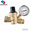Lead-free brass C46500 Adjustable RV Water Pressure Reducer with gauge
